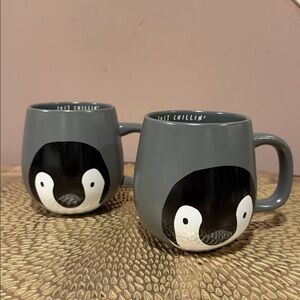 Indigo Penguin Kid Mugs, Set/2